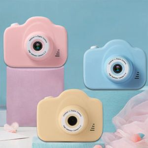 Cámaras HD Cartoon Camera Mini Toys Video DV DSLR Cámara dual 2 pulgadas IPS Pantalla Auto Focus Selfie Camera con cordón