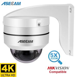 Camera's Hikvision Compatibel 8mp 4K PTZ IP Camera Outdoor Dome Onvif Poe 5x Optische Zoom CCTV Audio AI Auto Tracking Surveillance Camera