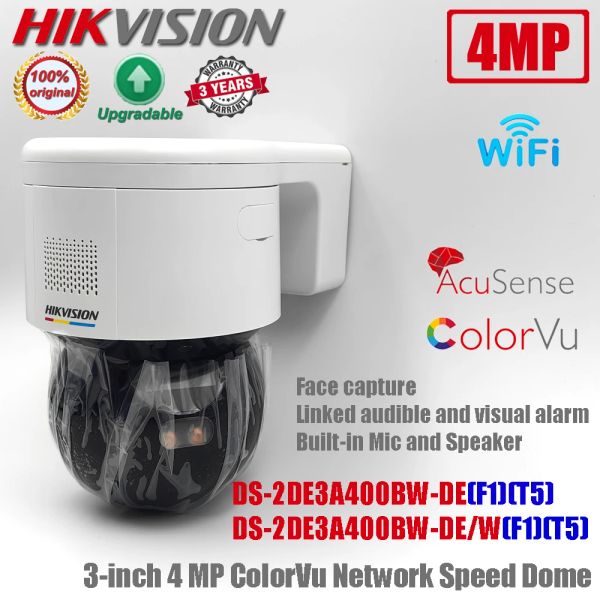Cameras Hikvision DS2DE3A400BWDE / W (F1) (T5) 4MP Poe WiFi ACUSENSE Colorvu faces détectées Speed Dome Camera PTZ DS2DE3A400BWDE (F1) (T5)