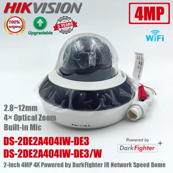 Cameras Hikvision Wireless WiFi DS2DE2A404IWDE3 / W 4MP 4XZOOM PTZ CAMERIE IR POE MIC BORDID