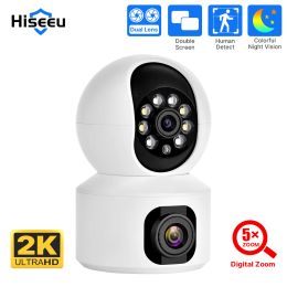 Cameras HiseU 2K 4MP PTZ IP Camera WiFi Wireless Smart Home Security Sécurité Camera Twoway Audio Baby Pet Monitor Video Enregistrement