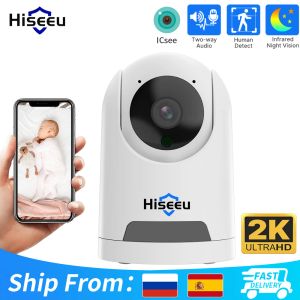 Camera's Hiseeu 2MP PTZ IP -camera WiFi Wireless Smart Home Security Surveillance Camera Twoway Audio Baby Pet Monitor Video Record