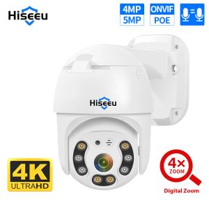 Cameras HiseU 4MP 5MP 8MP POE PTZ IP CCTV Surveillance Security Camera Digital Zoom OUTDOOR ONVIF 4K CAMER