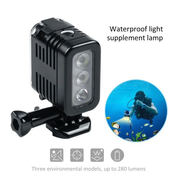 Caméras hongdak 45 mètres étanche video lampe à poitrine de plongée à la lumière de plongée pour gopro go pro-en-sous-marine