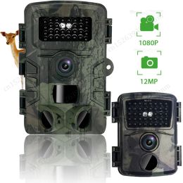 Caméras Hunting Trail Camera 1080p Caméra de la faune imperméable avec une vision nocturne infrarouge en plein air piste de piste de piste