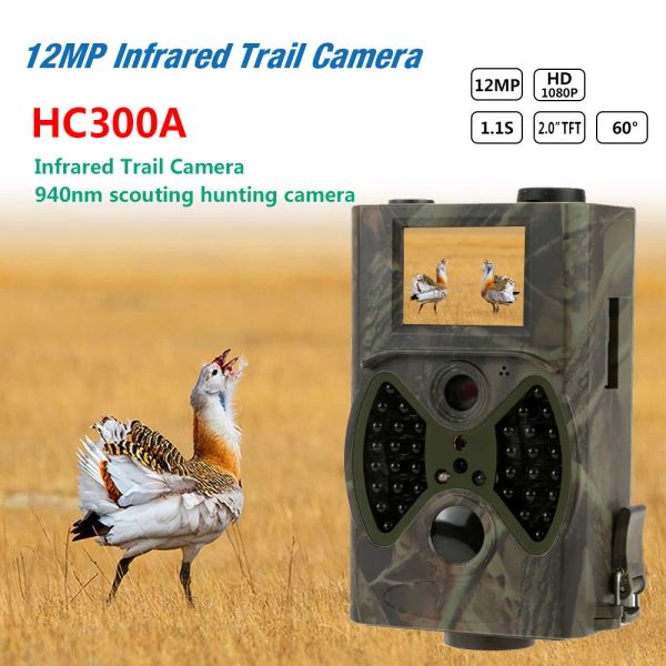 Cameras Hunting Trail Camera HC300A 16MP Night Vision 1080p Video Wireless Wildlife Cames Cams pour Hunter Photos Trap Surveillance