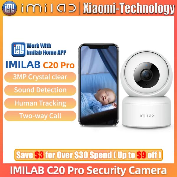 Cameras imiab C20 Home Security Camera WiFi 1080p HD IP INDOOR CCTV Baby Cam 360 ° Vedio Surveillance Night Vision Webcam Travaillez avec Alexa