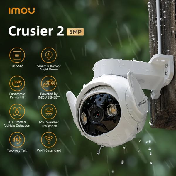 Cameras IMou Cruiser 2 3K WiFi Outdoor Security Camera Ai Smart Tracking Human Vehicle Detection IP66 Smart Night Vision Talk