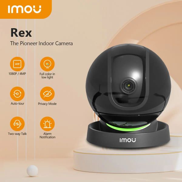 Cameras IMou REX 4MP WiFi IP Camera Home Security 360 Camera Ai Human Detection Baby Phone Camera Vision Night Vision PTZ