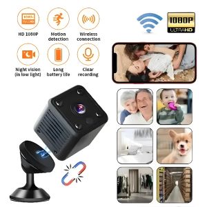 Cameras Indoor Mini Smart Home Security Camera WiFi HD 1080p Micro Cam Night Vision Vision Smart Home Monitor Batter