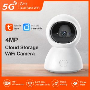 Camera's Inqmega 5G 4MP Tuya Smart Wifi Camera Home Security Camera's IP Cam met privacymodus AI Tracking Audio Video Baby Monitor
