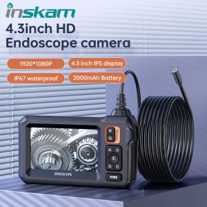 Caméras Inskam Industrial Endoscope Camera HD 1080p 4,3 pouces IPS 8 mm Inspection de voiture de voiture