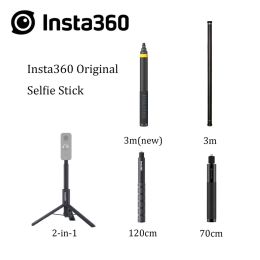 Cameras Insta360 3m / 1,2m / 70 cm Stick Selfie en fibre de carbone invisible pour Insta 360 X3 / One X2 / R / RS / Go 2 Accessoires Insta 360 originaux Nouveaux