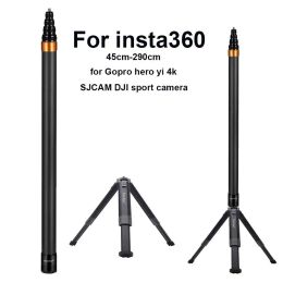 Camera's Invisible Selfie Stick voor Insta360 One X2 70cm 1,2 m 1.5m koolstofvezel Insta360 One x 2 GoPro SJCAM DJI Accessoire