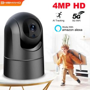 Cámaras Cámara IP 5G Wifi Baby Monitor 1080p Cámara de seguridad AI Seguimiento AI Cámara de video vigilancia CCTV Mini Alexa Camera Interior Inicio