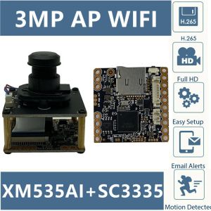 Cameras IP Wireless WiFi 3MP 2288 * 1288 XM530AI + SC3335 IP Camera Module Board Prise en charge 128g Mini SD Card Twoway Audio IRC P2P Cloud ICSEE