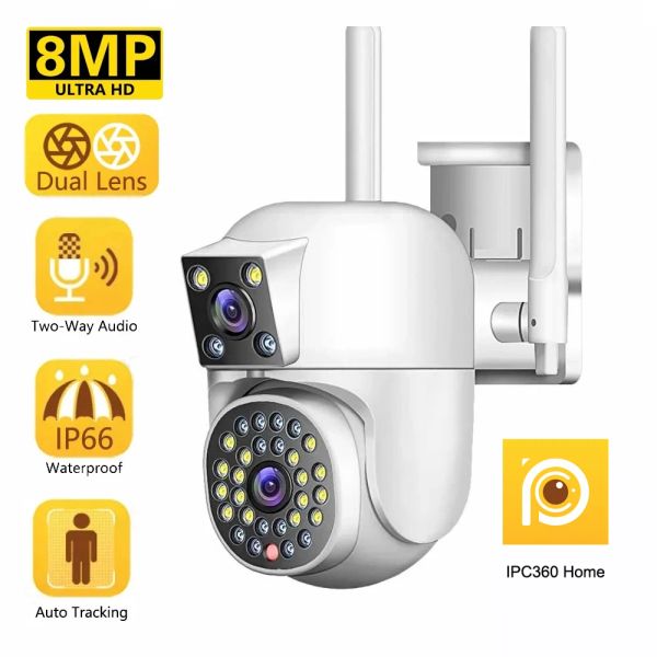 Cámaras IPC360 Inicio 4K 8K 8MP Cámara wifi Wifi Cámara 2K 4MP Cámara PTZ PTZ Outdoor Autom Tasting Auto Security Camera inalámbrica Cámara inalámbrica