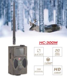 Caméras IR HUNTING CELLUARAR TROUP CAMERIE 16MP 1080P PHOTO TRAPS HC300M WILD CAME CAME 2G MMS MMS GSM SMTP WIRESS HUNTING CHASSE