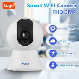 Cámaras Kerui 1080p 3MP 5MP TUYA Smart Mini Wifi IP Cámara IP Interior Securidad inalámbrica Home CCTV Vigilancia Camera de vigilancia Auto