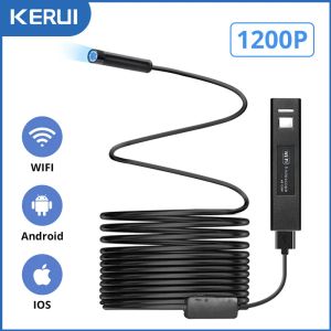 Cámaras Cámara Kerui Mini Endoscopio Wifi Cámara de conector Micro USB para iOS Android PC Soft Inspection Camera Borescope Implaz