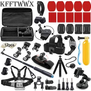 Cámaras kit de accesorios kfftwwx para gopro hero 11 10 9 8 7 6 5 4 3 Black Max Go Pro Session Yi 4K SJCAM SJ8 EKEN H9R OSMO Cámara de acción