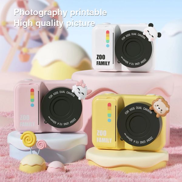 Caméras pour enfants Caméra instantanée Imprimé de 3,0 pouces Mini appareil photo numérique Paper thermique Papier photo instantané Impression Camerie d'enfants Cadeau d'anniversaire