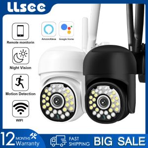 Camera's LLSEE3MP, 5G, Wireless Outdoor WiFi Surveillance Camera, Night Vision, Intelligent Mobile Tracking Alarm Security Camera