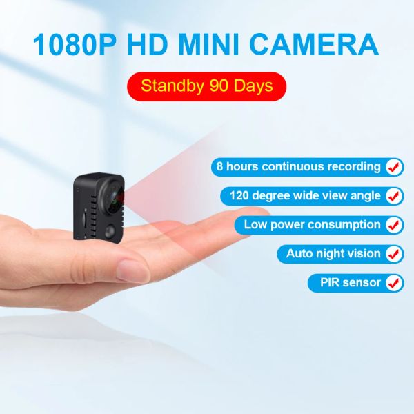 Cámaras MD29 90 días Tiempo de espera PIR Detección de movimiento 1080p HD Mini Cámara Ir Visión nocturna Trap de fotos Seguridad en el hogar