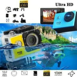 Caméras Mini Action Camera Ultra HD 4K Sports Camera Screen 2,0 pouces Écran 30m Imperméable sous-marin Camera Action Cam Cam Cam Cameras