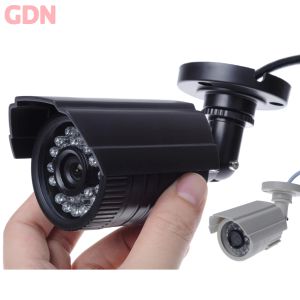 Cámaras Mini CCTV Cámara de seguridad Bullet al aire libre 800TVL 1/4 '' Color Ircut Filtro CMOS 3.6 mm Lente 24IR Leds impermeables de plástico ABS