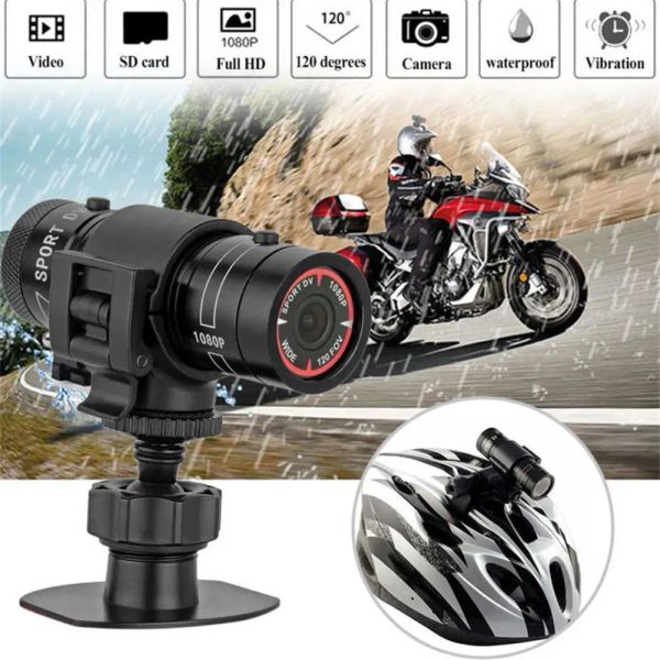 Cameras Mini F9 Bike Camera HD Bike Motorcycle Helmet Sports Action Camera Video DV CamCrorder Full HD 1080p Car