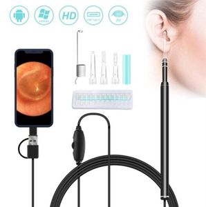 Caméras minisées IP67 Endoscopic Caméra LED numérique Otoscope Kit de portée d'oreille outil de nettoyage de cire 3IN1 Interface297e7079596