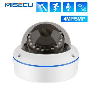 Cameras Misecu 4MP 5MP Poe IP Camera Camera Indoor Dome Camera Vandalproof Audio Record Home Security Camera CCTV Vedio Suppeillance Camera