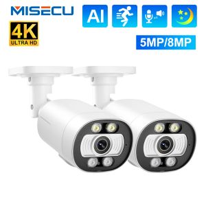 Cameras Misecu Super HD 5MP 8MP Poe IP Camera Outdoor Surveillance Security Camera bise