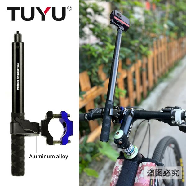 Caméras Motorcycle Bike Camera Holder Invisible Selfie Stick Grodbar Mot pour Insta360 One Rs One X2 GoPro Max 10 9 DJI ACCESSOIRES
