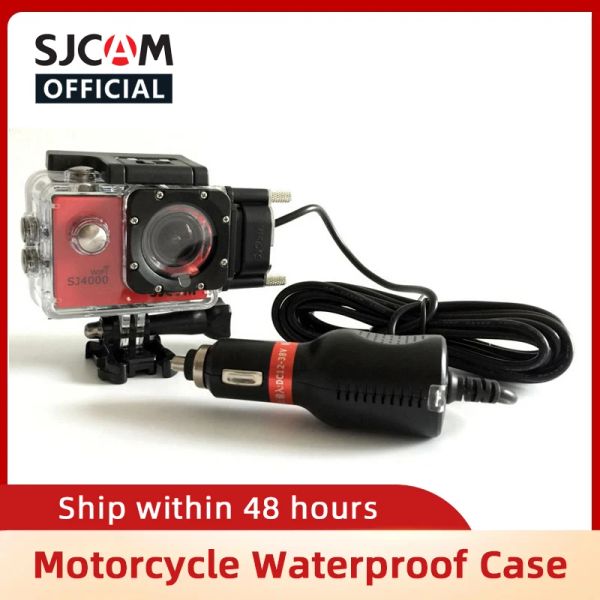 Cameras Motorcycle Basage étanche pour SJCAM SJ5000 / SJ4000 SECRE CAM CHARGING Shell pour SJ CAM SJ5000X Elite Action Camera Accessoires