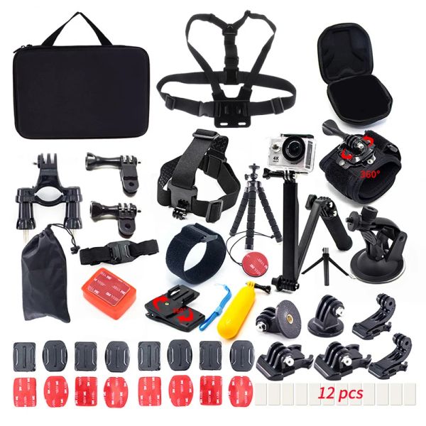 Cameras Mounts pour accessoires GoPro Set pour Go Pro Hero 10 9 8 7 Black Kit 3 Way Selfie pour Axnen Dij Eken H9r xiaomi Yi Eva Case