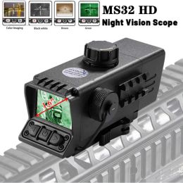 Caméras MS32 HD Digital infrarouge Vision nocturne 3.5x32 Caméra Red Dot Sight 5 réticule Holographic Observation Shooting Scope pour la chasse