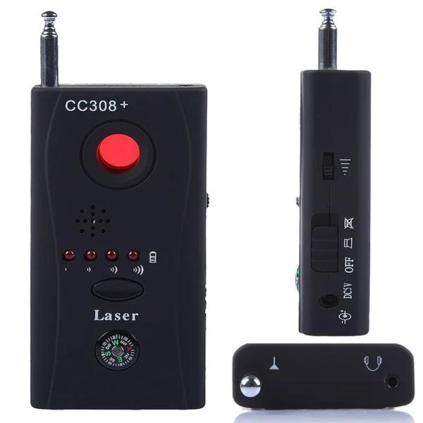 Cameras Multifonction monture de caméra cachée sans fil mini détecteur de bug de l'objectif CC308 Fullrange WiFi RF GSM Device Finder Eu Aliner Adaptateur