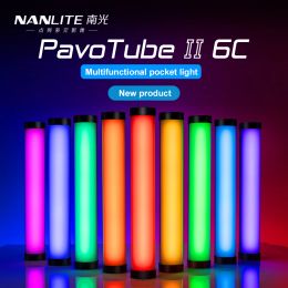 Camera's Nanlite Pavotube II 6C LED RGB Soft Light Tube Portable Handheld Fotografie Verlichtingsstick CCT -modus Foto's video Nanguang