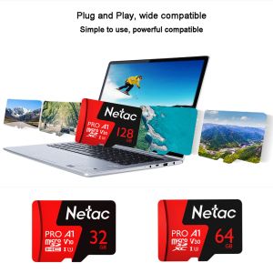 Cameras NetAC P500 Extreme Pro MicroSD Carte 128 Go 64 Go 32 Go Prise en charge 4K UKD VIDEO DE CAMIS DE SURVEILLANCE DE CAR