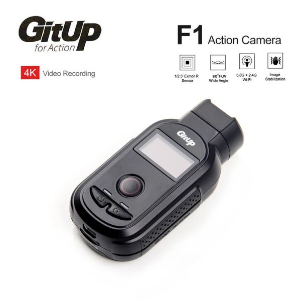 Cámaras Nuevo Gitup F1 90 grados Wifi FPV 4K 3840X2160P Sport Action Camera Video Dash Cam Ultra HD Time Lapso Video Outdoor Video Recorder