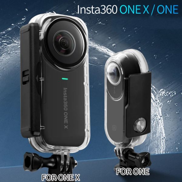Caméras Nouvelles insta360 un boîtier de viande de capital-risque coquille de boîtier étanche Insta 360 Case de protection de plongée pour Insta360 One X Accessoires de caméra