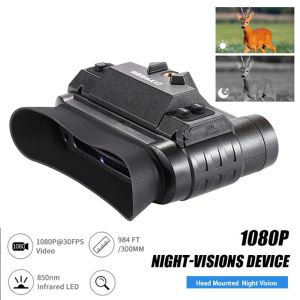 Caméras Nouvelles lunettes de vision nocturne à tête montée 1x Optical Extra large FOV pour les quartiers proches secrètes 940 nm IR HD Digital NVGG1 pour la chasse