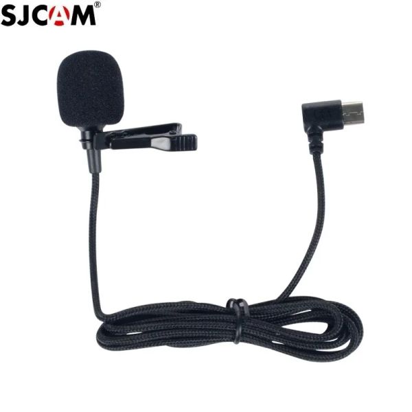 Caméras Nouvelles accessoires originaux de la série SJCAM Microphone externe avec clip Type C pour SJ9 Max Strike / SJ8 Pro / Plus / Air Action Camera