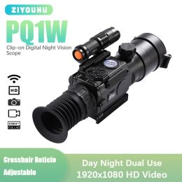 Cámaras Nuevas actualizaciones de la visión nocturna Cámara infrarroja Toma la reproducción de video de la foto Wifi Monocular Aiming Riflescope 11x para caza