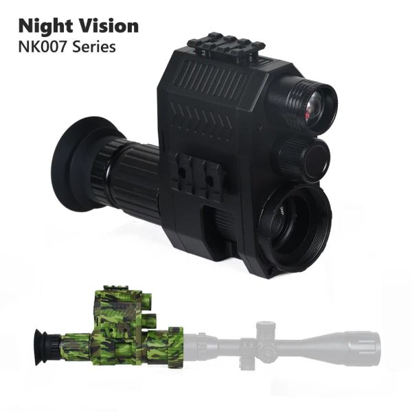 Cámaras Cámara de caza de visión nocturna de cámaras NK007 HD 1080P Infrarrojo IR Monocular para el alcance del rifle Día nocturno de uso nocturno de visión nocturna Dispositivo