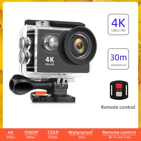 Cameras Original H9R Pro Ultra HD 4k 30fps Action Camera Eis WiFi 2.0inch 170D HELMET VIDÉO EN SUPPLÉMENT