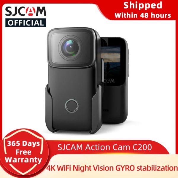 Cameras Original SJCAM C200 Action Caméra 4K 16MP NTK96660 WiFi Gyro AntiShephe Night Vision 40m APACER DV DV SPORTS IMPHERPOR