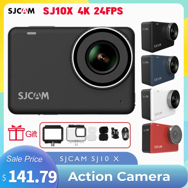 Cameras Original SJCAM SJ10X Action Caméra 4k 24fps 10m Body Imperproof Wifi 2,33 